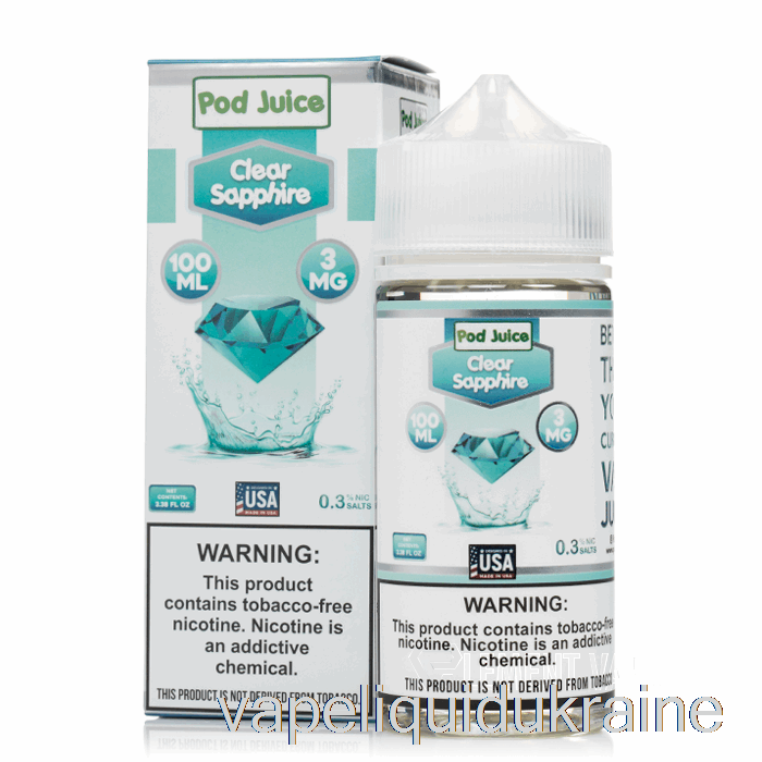 Vape Ukraine Clear Sapphire - Pod Juice - 100mL 0mg